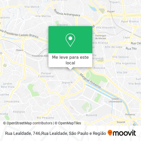 Rua Lealdade, 746,Rua Lealdade mapa