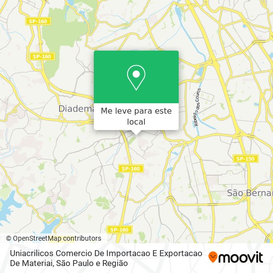 Uniacrilicos Comercio De Importacao E Exportacao De Materiai mapa