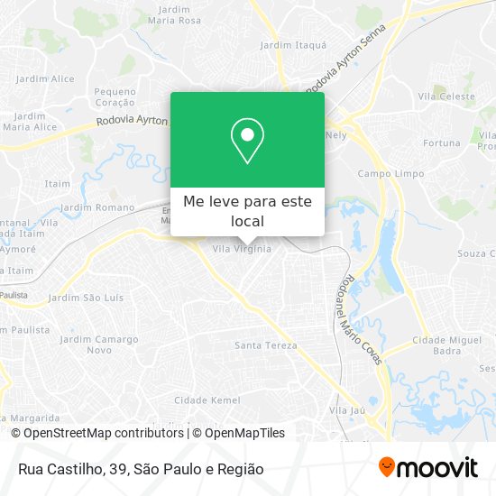 Rua Castilho, 39 mapa