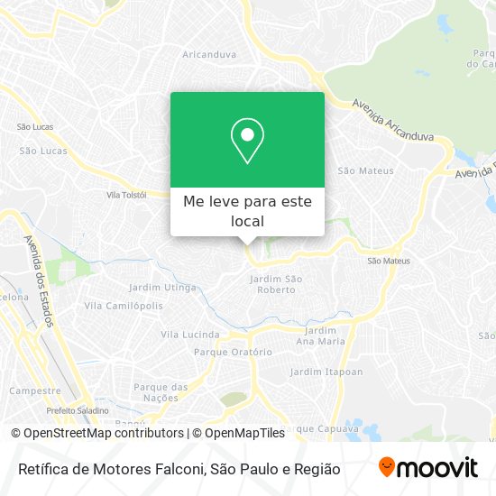 Retífica de Motores Falconi mapa