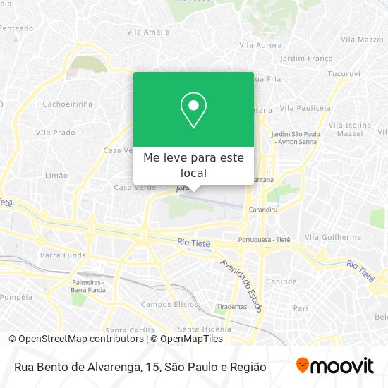 Rua Bento de Alvarenga, 15 mapa