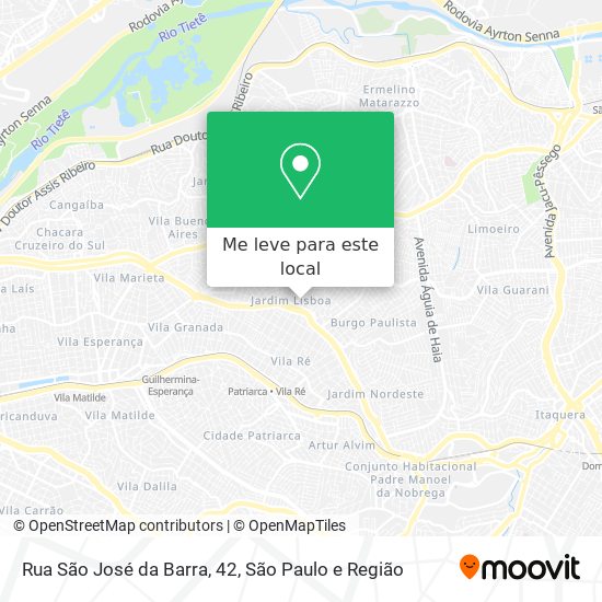 Rua São José da Barra, 42 mapa