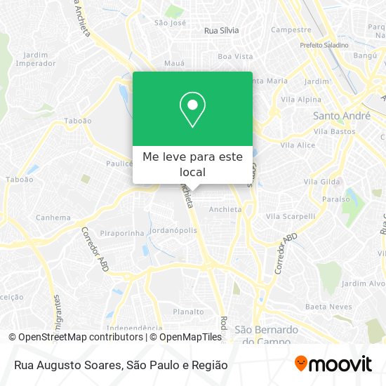 Rua Augusto Soares mapa