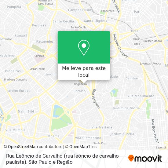 Rua Leôncio de Carvalho (rua leôncio de carvalho paulista) mapa