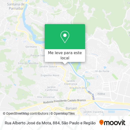 Rua Alberto José da Mota, 884 mapa