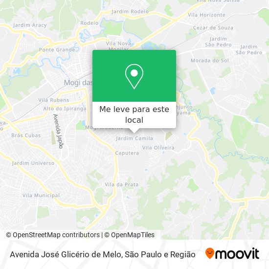 Avenida José Glicério de Melo mapa