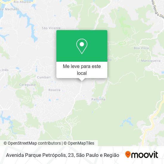 Avenida Parque Petrópolis, 23 mapa