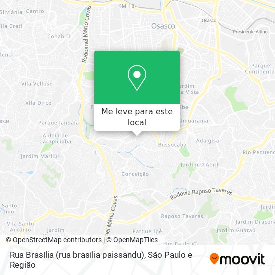 Rua Brasília (rua brasília paissandu) mapa