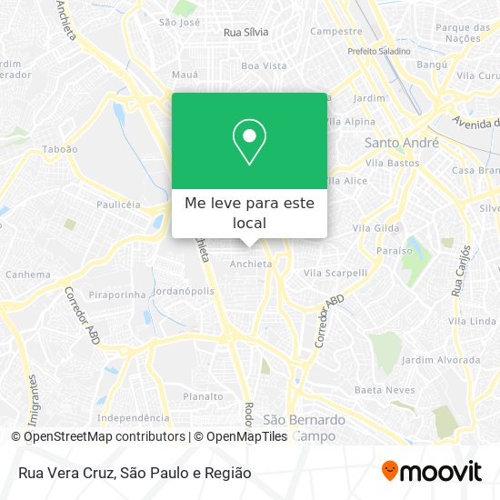 Rua Vera Cruz mapa