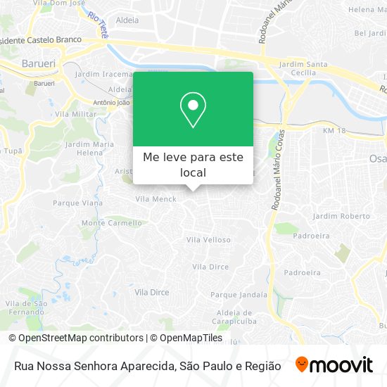 Rua Nossa Senhora Aparecida mapa