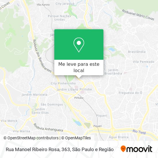 Rua Manoel Ribeiro Rosa, 363 mapa