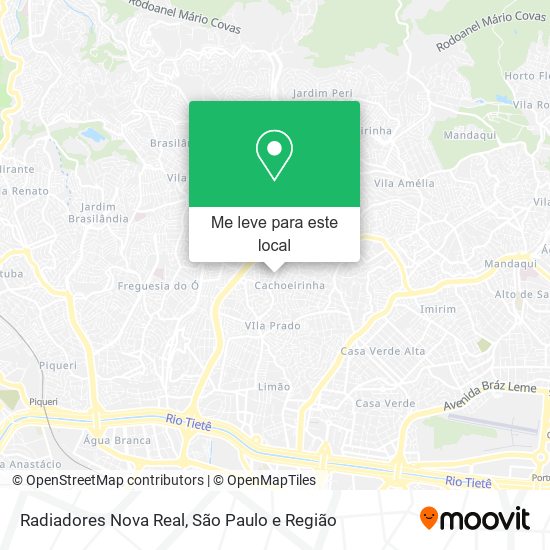 Radiadores Nova Real mapa