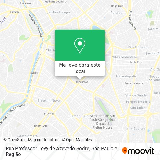 Rua Professor Levy de Azevedo Sodré mapa