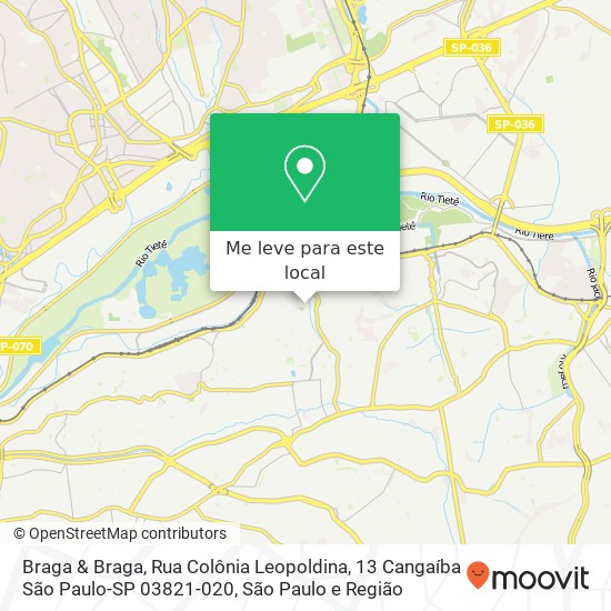 Braga & Braga, Rua Colônia Leopoldina, 13 Cangaíba São Paulo-SP 03821-020 mapa