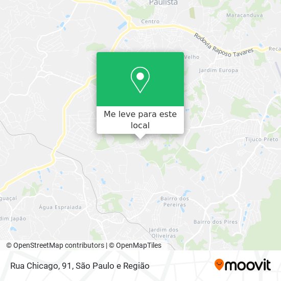 Rua Chicago, 91 mapa