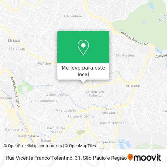 Rua Vicente Franco Tolentino, 31 mapa