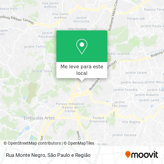 Rua Monte Negro mapa