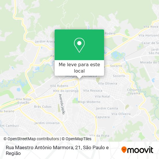 Rua Maestro Antônio Marmora, 21 mapa