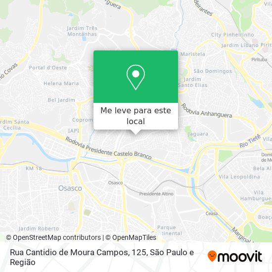 Rua Cantidio de Moura Campos, 125 mapa