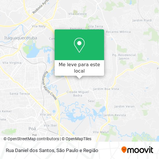 Rua Daniel dos Santos mapa