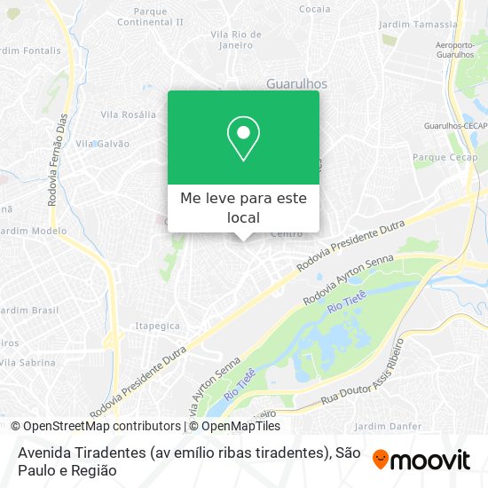 Avenida Tiradentes (av emílio ribas tiradentes) mapa