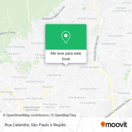 Rua Calandra mapa