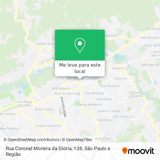 Rua Coronel Moreira da Glória, 138 mapa