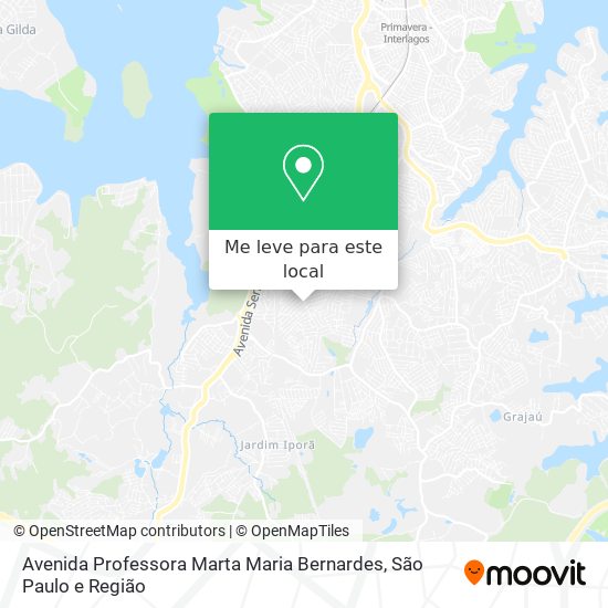 Avenida Professora Marta Maria Bernardes mapa