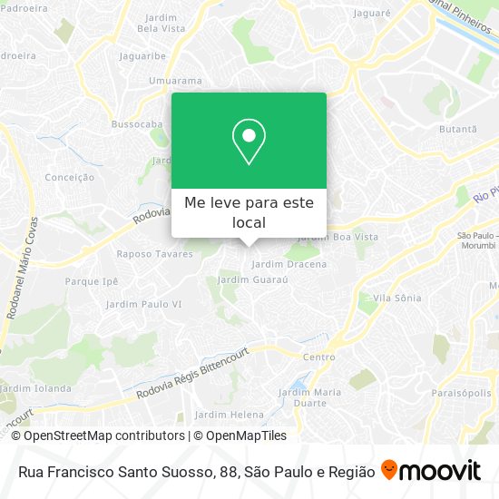 Rua Francisco Santo Suosso, 88 mapa