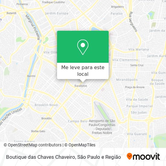 Boutique das Chaves Chaveiro mapa