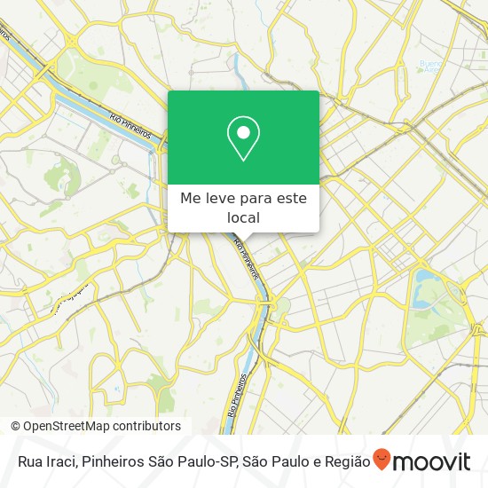 Rua Iraci, Pinheiros São Paulo-SP mapa