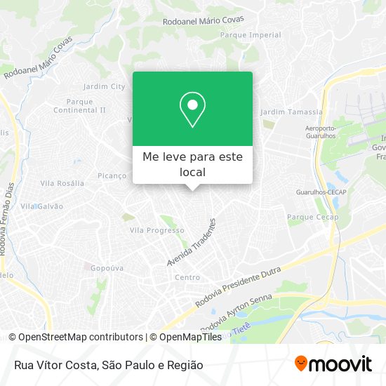 Rua Vítor Costa mapa
