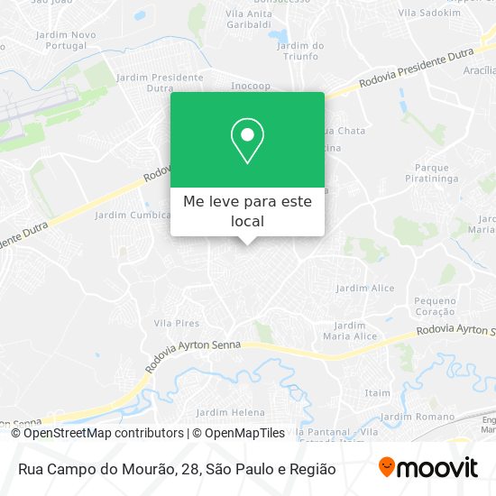 Rua Campo do Mourão, 28 mapa