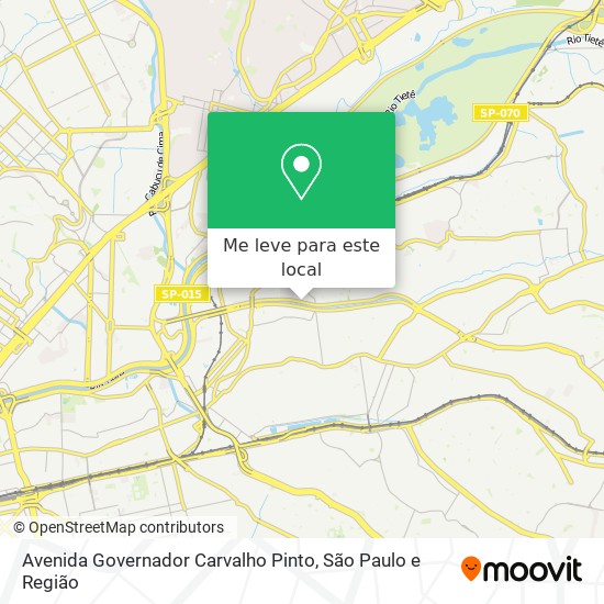 Avenida Governador Carvalho Pinto mapa