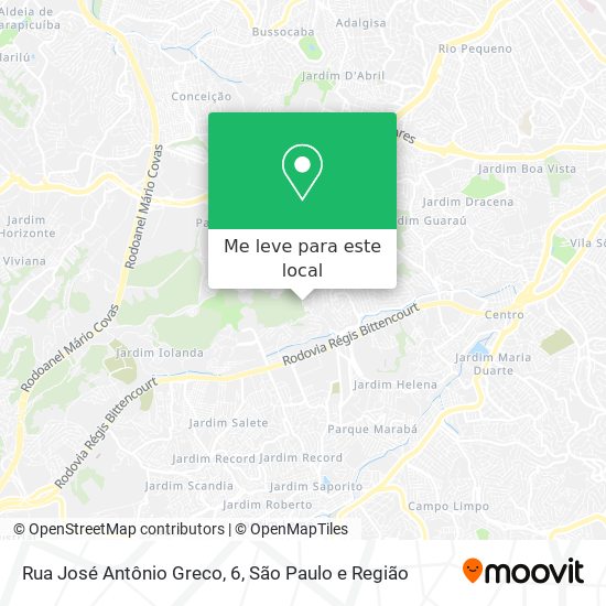 Rua José Antônio Greco, 6 mapa