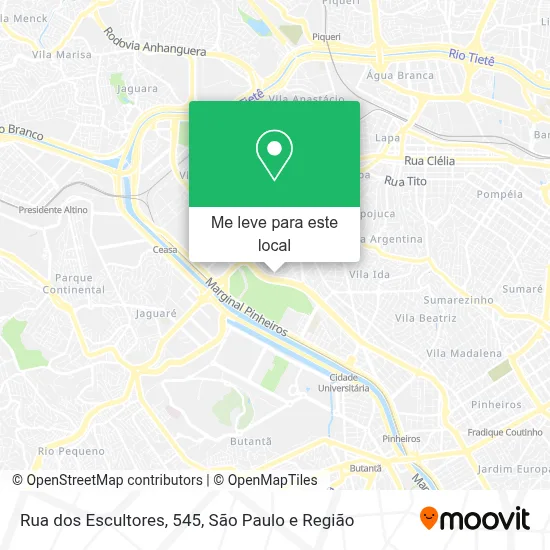 Rua dos Escultores, 545 mapa