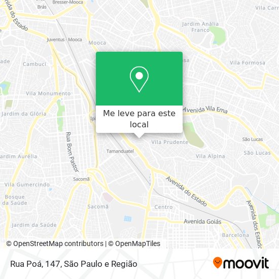 Rua Poá, 147 mapa