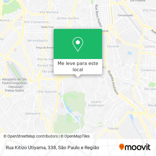 Rua Kitizo Utiyama, 338 mapa