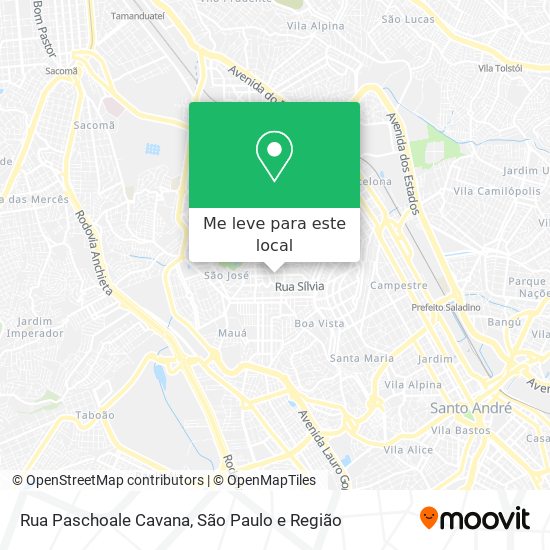 Rua Paschoale Cavana mapa