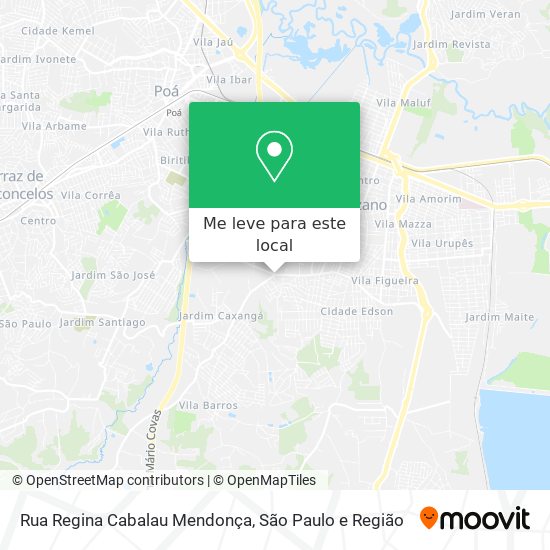 Rua Regina Cabalau Mendonça mapa