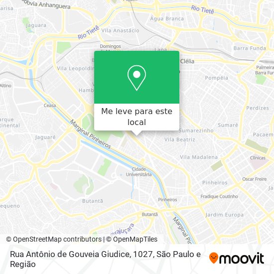 Rua Antônio de Gouveia Giudice, 1027 mapa