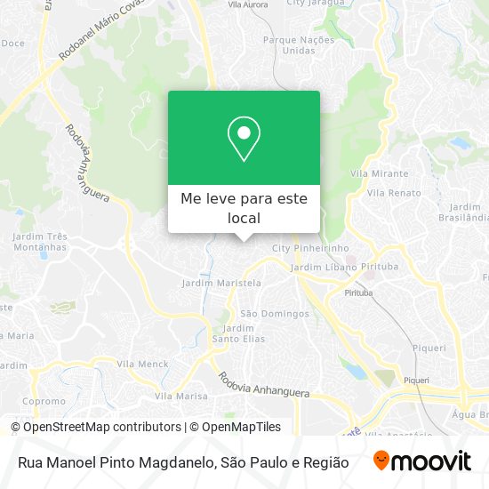 Rua Manoel Pinto Magdanelo mapa