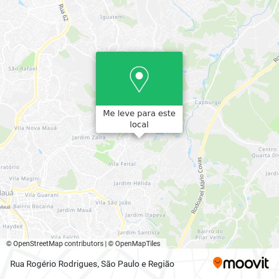 Rua Rogério Rodrigues mapa