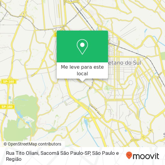 Rua Tito Oliani, Sacomã São Paulo-SP mapa