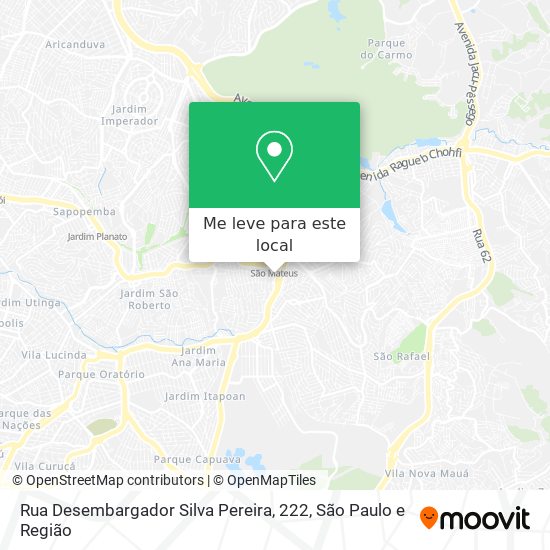 Rua Desembargador Silva Pereira, 222 mapa