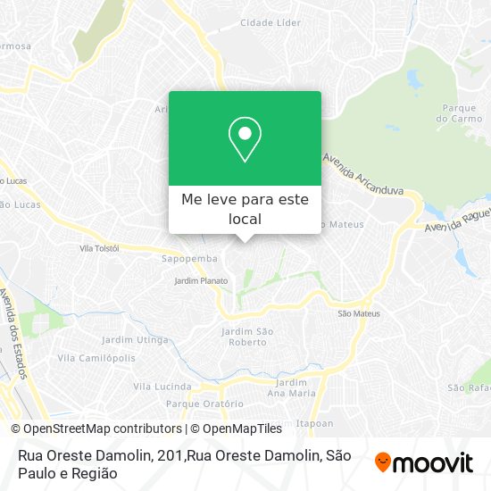 Rua Oreste Damolin, 201,Rua Oreste Damolin mapa
