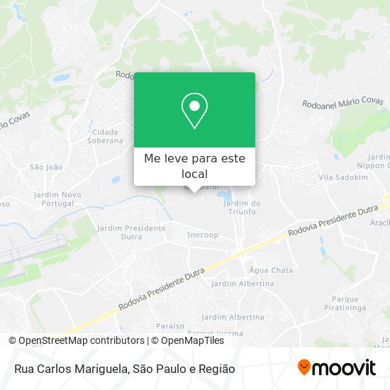 Rua Carlos Mariguela mapa