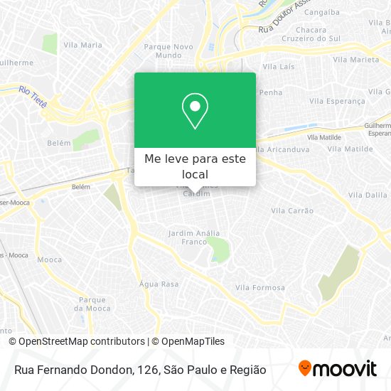 Rua Fernando Dondon, 126 mapa