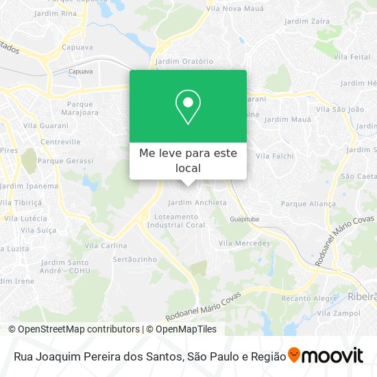 Rua Joaquim Pereira dos Santos mapa