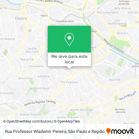Rua Professor Wlademir Pereira mapa